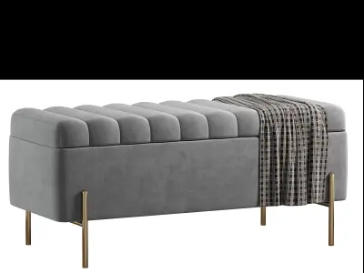 Boyden Velvet Storage Bench By Wayfair 3D model