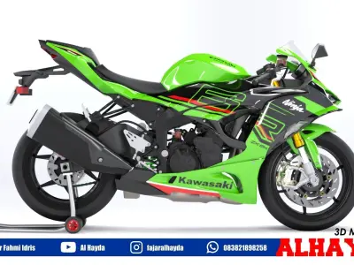 Kawasaki Ninja ZX-6R 2024 Low-poly 3D model
