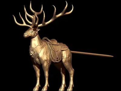 deer 3d Low-poly 3D model