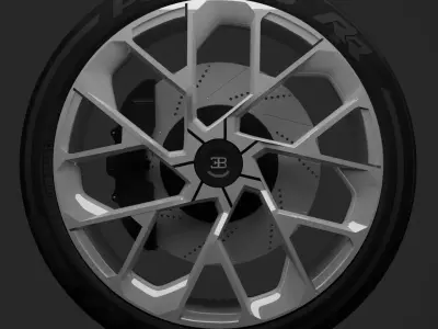Bugatti Wheel 3D model