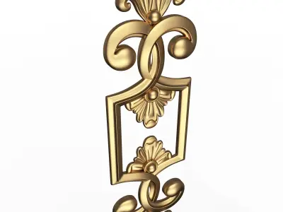 Carved Decor Furniture 04 Low-poly 3D model