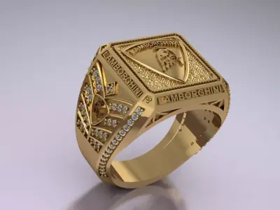 Ring Jewelry model - The V12 Signet for Men  3D print model