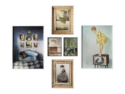 Vintage Painting Set 3D model