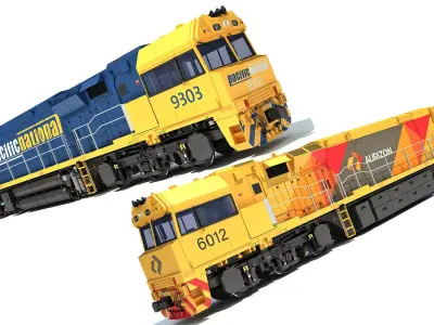  Australian Electric Locomotive Trains 3D Model Collection