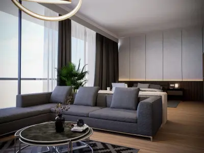 Modern Living room Set Type A 3D model