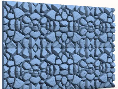 Seamless Weathered Castle Stone Wall Prop 3D print model