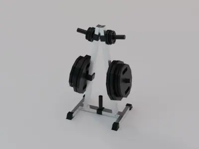 Weight holder - Gym Equipment Low-poly 3D model