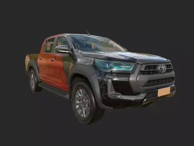 Hilux Black  Low-poly 3D model