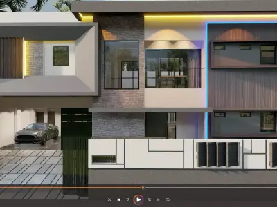 Modern House Industrial Luxury  3D Model Low-poly 3D model