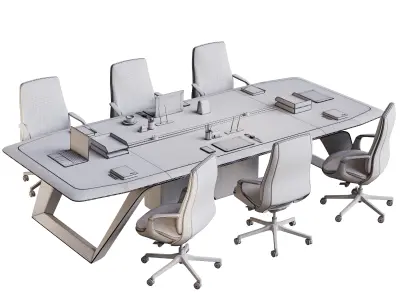Luxury Conference Table H 09 N 3D model
