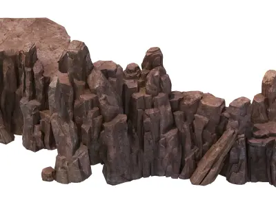Stone Fallen Land - Octopus Cliff 03 3D model