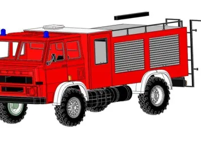 Alternative WPL chassis 3D Star 266 Unistar 4x4 Polish FireTruck 3D print model