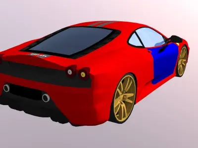 sports Car Low-poly 3D model purchase