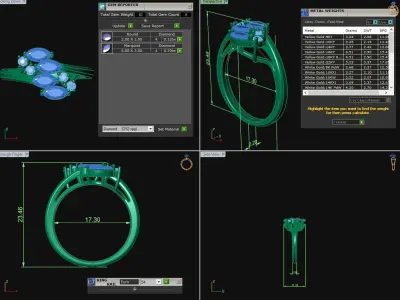 Diamond Jewelry Ring  Free 3D print model