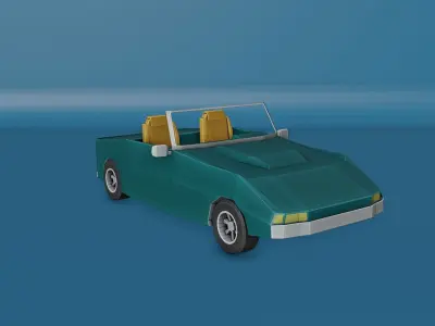 Low poly car  Low-poly 3D model purchase