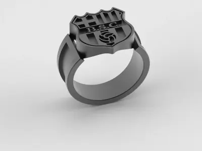 Barcelona Ring - Official BSC - soccer or futbol  3D print model