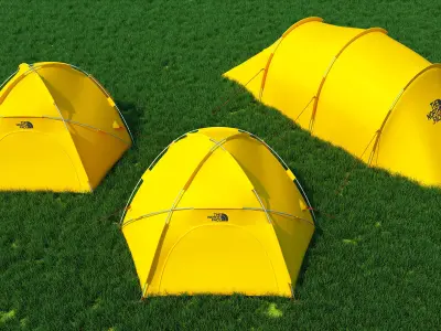 Mountain Tents 3D model