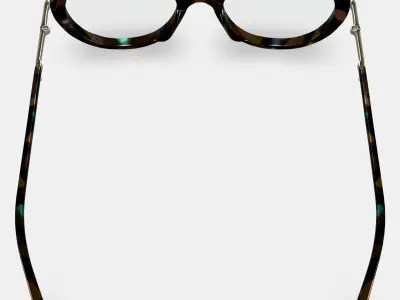 Lorna Eyeglasses in Aventurine Tortoise with Riesling 3D model
