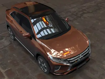 mitsubishi eclipse cross brown  3D model