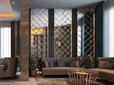 mirror cladding panel 3D model