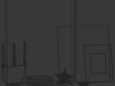 Decorative set by Miquel Alzueta  Low-poly 3D model