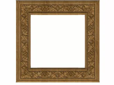 Carved picture frame STL 3D model