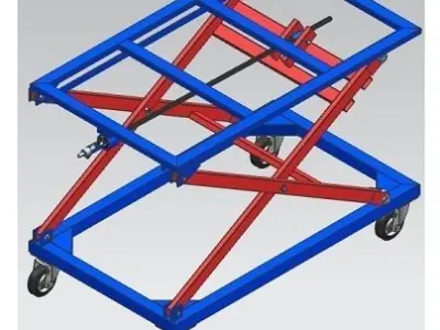 Adjustable Scissor Lift Table 3D model