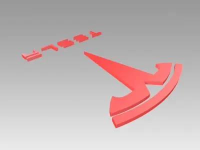 Tesla logo  3D model