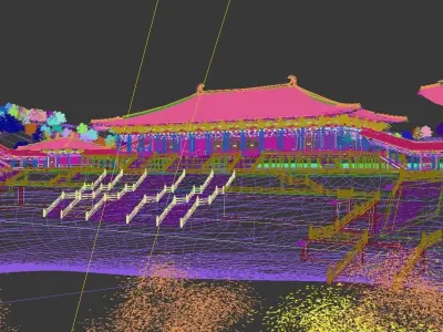 China temples church Historical sites palace Tang dynasty 3D model buy