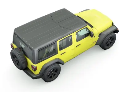 Jeep Wrangler 2023 Low-poly 3D model