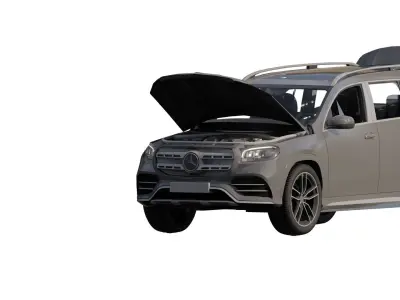 Mercedes Benz GLS with interior 3D model