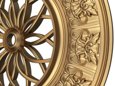Ceiling Rosette 04 Low-poly 3D model