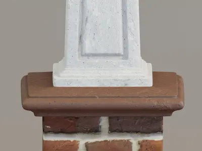 Tapered square column 3D model
