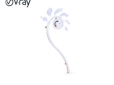 Spiral Fern Copper Decor Model Pack Low-poly 3D model