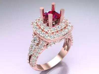 Diamond Ring - Womens Rings - N218356 3D print model