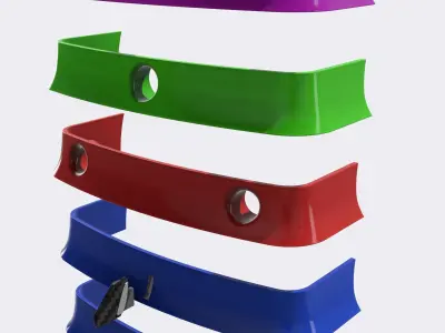 Fox Body STANG Front Drag Spoiler 5 versions 3D print model