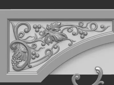 church furniture-cover altar grapevine 3D model