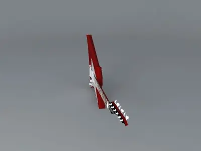 A custom Explorer inspired guitar Free 3D model