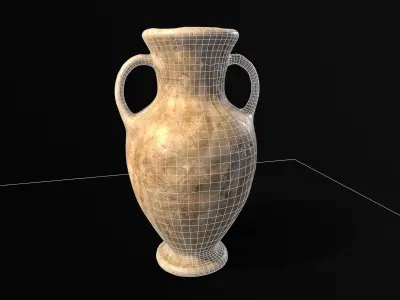 Antique Large Marble Vase Low-poly 3D model