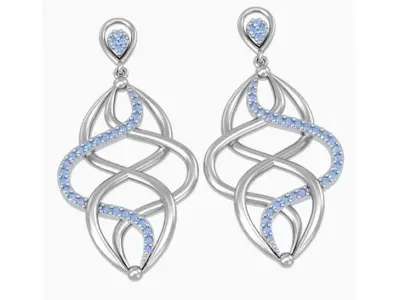 INFINITE EARRING 3D print model