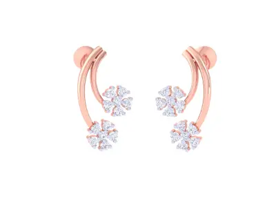 Women Long Earrings 3dm STL OBJ FBX Renders Details 3D print model