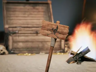 Treasure pirates Set 1 Low-poly 3D model