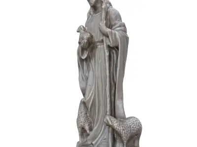 jesus shepherd statues 3D model