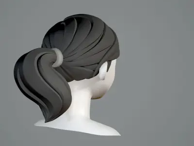 Cute cartoon girl Anabel 3D model