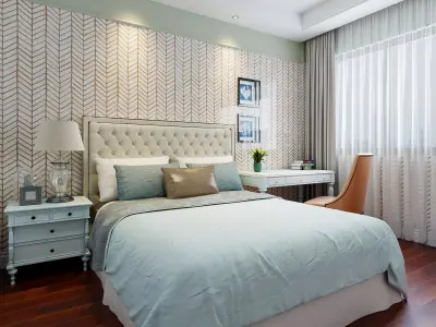 Double bed 3D Model - European Bedroom 3D model