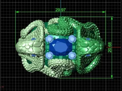  cobra ring snakes 233  3D print model