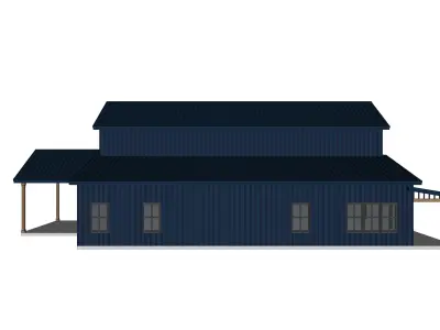 Barndominium House 083-Archimple LLC Low-poly 3D model