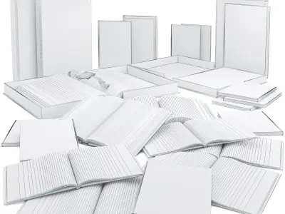 Book Set 3 beatles deluxe box Low-poly 3D model