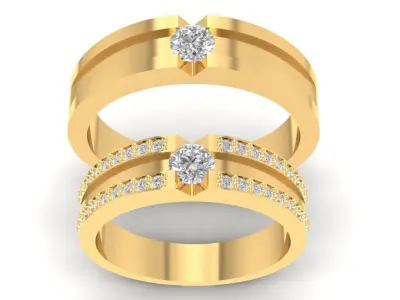 Elegant Crossover Double Band Ring Jewelry Design  2954 3D print model