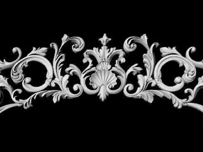 Central decor ornament for furniture 3D model 899